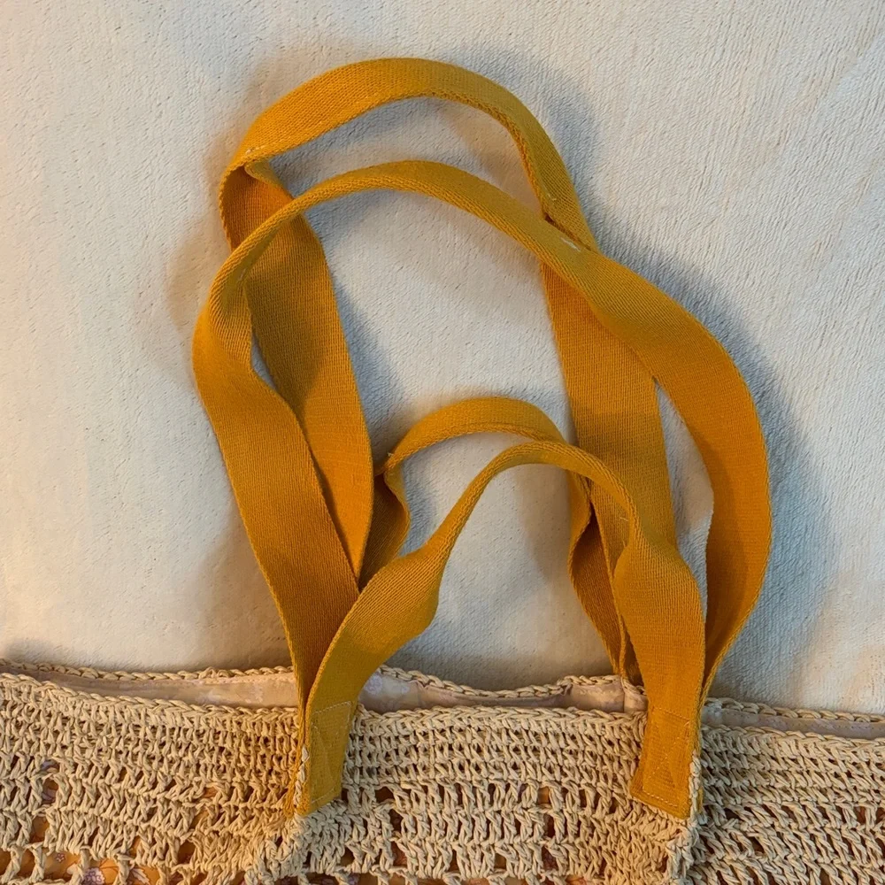 3 for 25!‎ Universal Thread Tote Bag with Yellow Handles - Picture 2 of 6